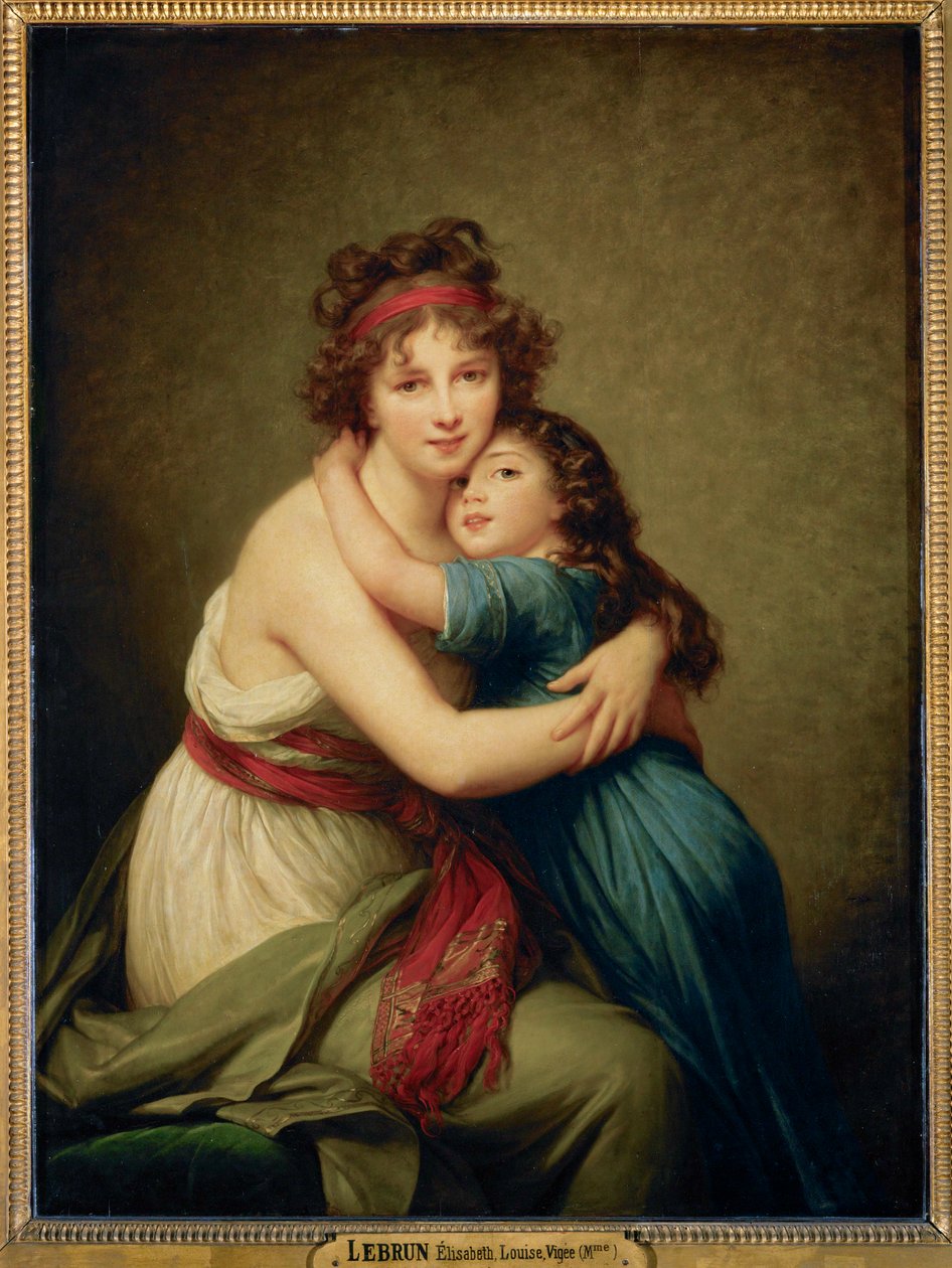 Madam Vigee-Le Brun ve kızı Julie ... by Elisabeth Louise Vigee-Lebrun