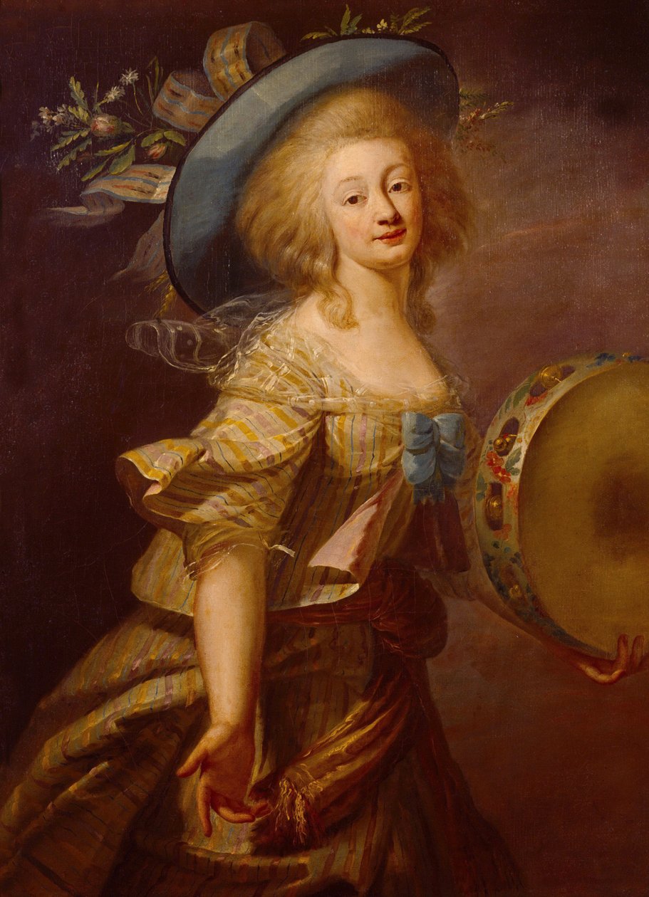 La Camargo olarak da bilinen Marie-Anne de Cupis'in portresi by Elisabeth Louise Vigee Lebrun