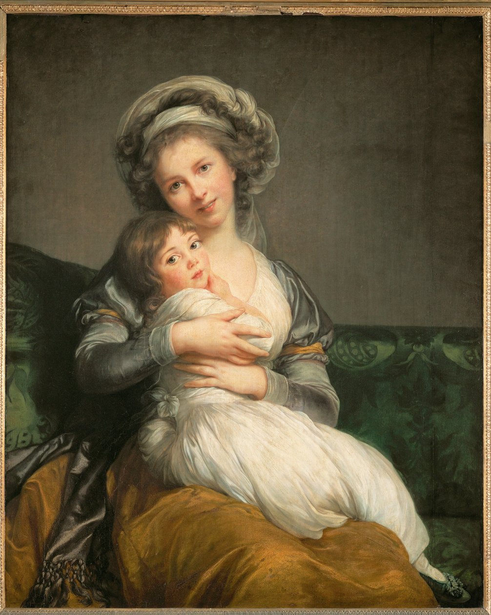 Vigee-Le Brun, kendi portresi ve kızı Julie ... by Elisabeth Louise Vigee-Lebrun