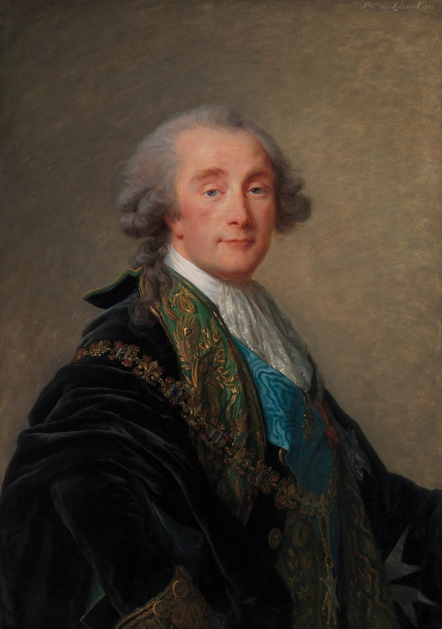 Alexandre Charles Emmanuel de Crussol-Florensac 1743-1815, 1787. by Elisabeth Louise Vigee Lebrun