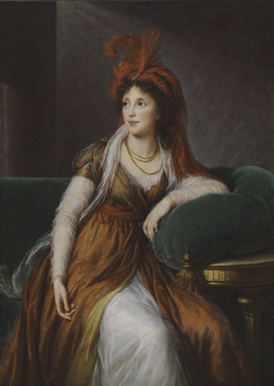 Kontes Anna Alexandrovna Golitsyna, nee Prenses Bagrationi-Gruzinskaya 1763-1842, 1797 by Elisabeth Louise Vigee Lebrun