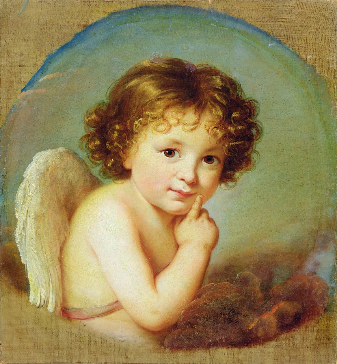Aşk tanrısı (tuval üzerine yağlı boya) by Elisabeth Louise Vigee Lebrun