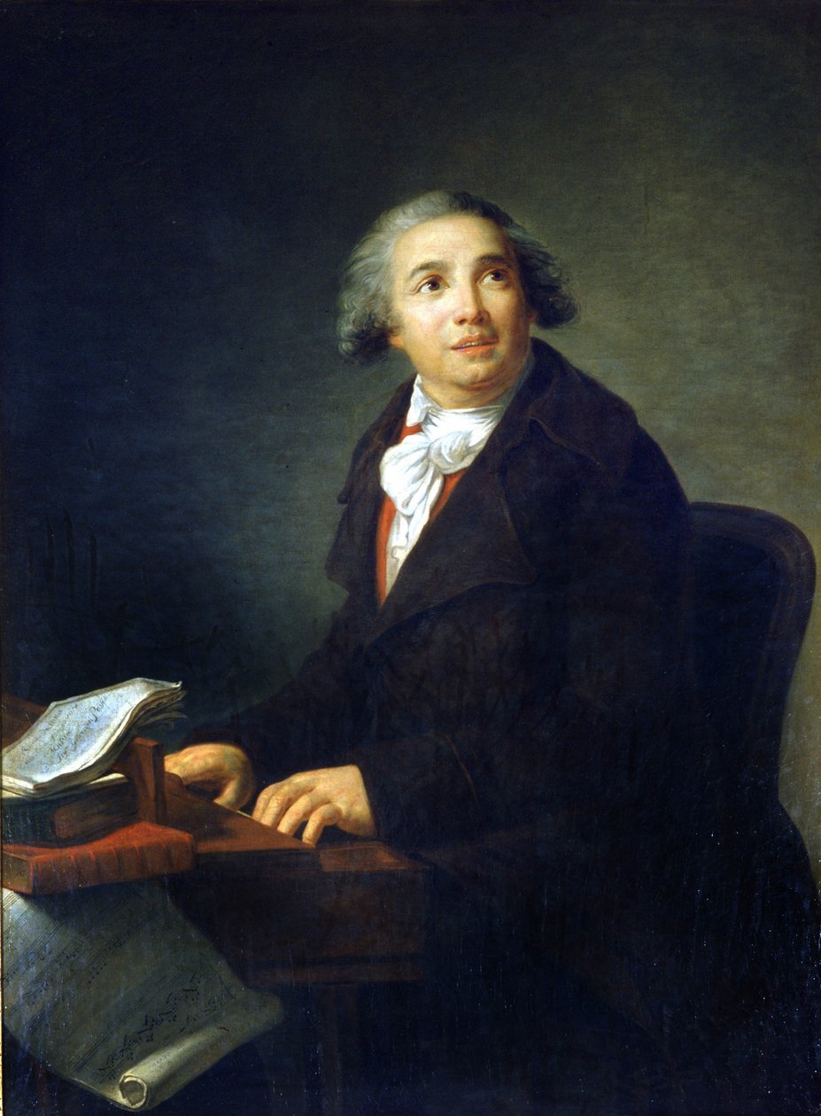 Giovanni Paisiello (veya Paeseello) (1740-1816), İtalyan besteci Marie Elisabeth Louise Vigee Le brun (veya Vigee-Lebrun veya Vigee Lebrun) (1755-1842) tarafından yapılan resim Museo della Scala de Milan by Elisabeth Louise Vigee Lebrun
