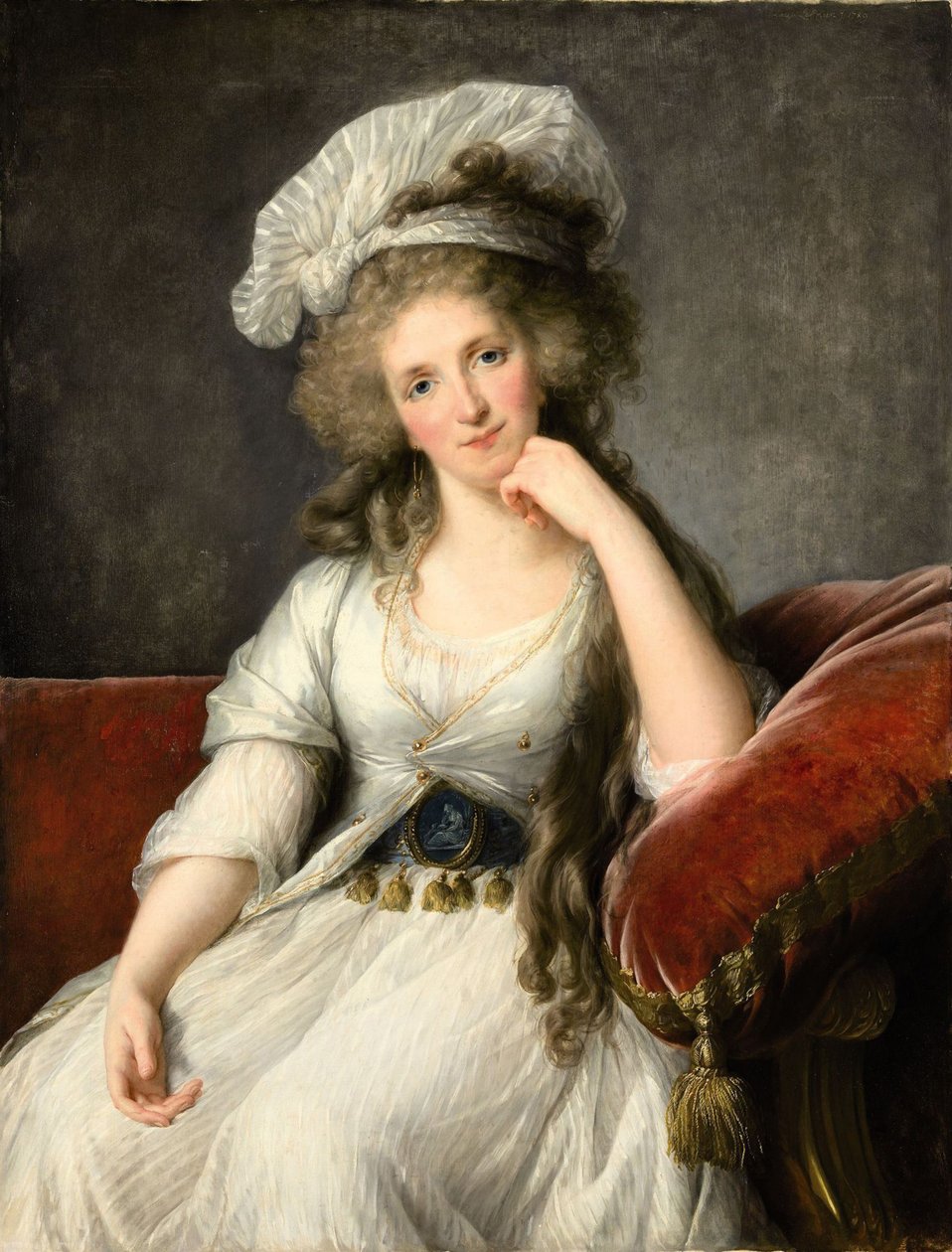 Louise Marie Adelaïde de Bourbon-Penthièvre, Orléans Düşesi, 1789. by Elisabeth Louise Vigee Lebrun