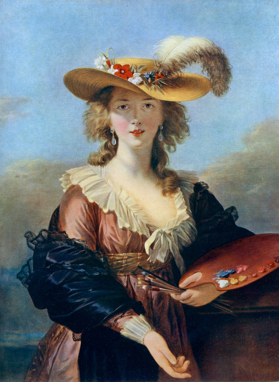 Hasır Şapkalı Otoportre, c1782, 1912. by Elisabeth Louise Vigee Lebrun