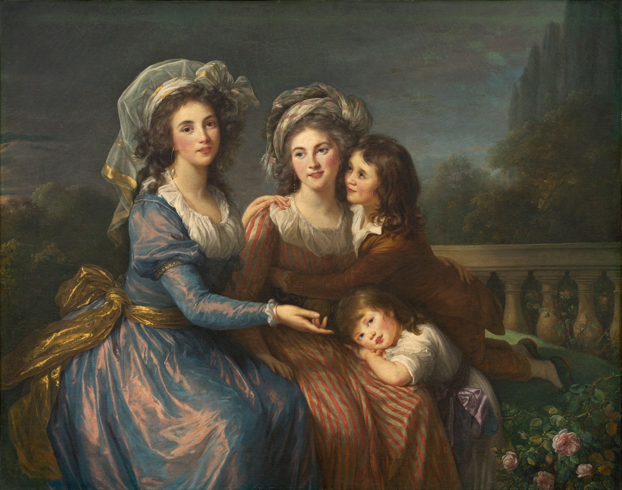 Markiz de Pezay ve Oğulları Alexis ve Adrien ile Markiz de Rougé by Elisabeth Louise Vigee Lebrun