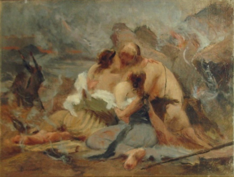 İncil Sahnesi - Loth ve kızları by Eliseu Visconti