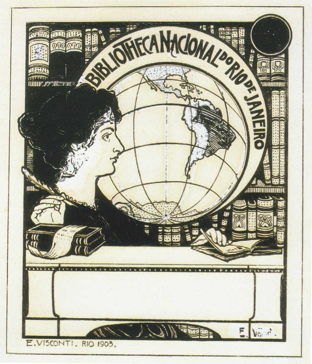 Brezilya Ulusal Kütüphanesi Ekslibrisleri by Eliseu Visconti