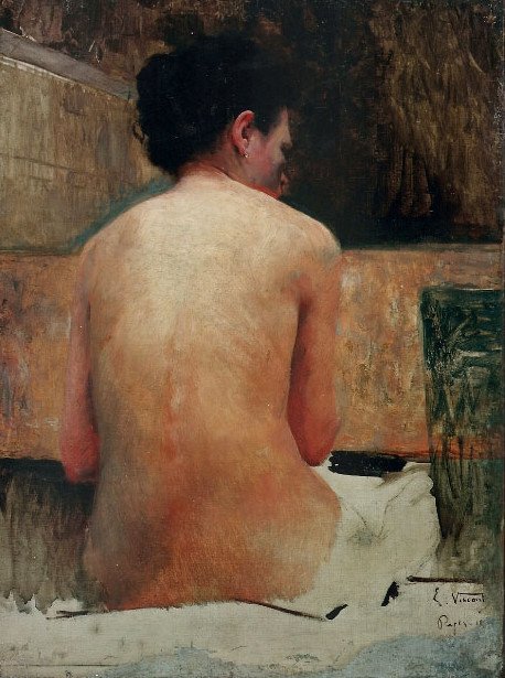 Kadın çıplak, sırtüstü by Eliseu Visconti