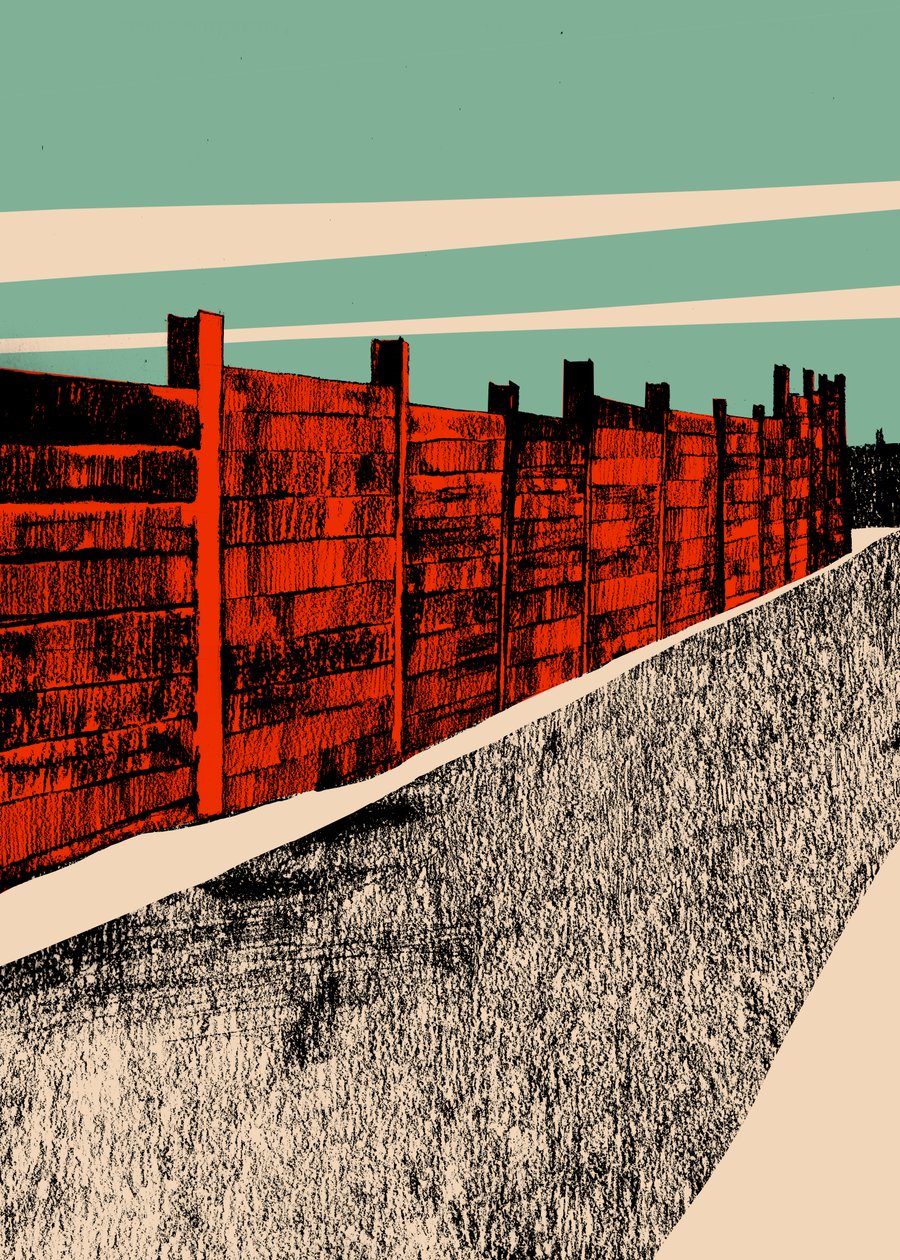 Jarrah Wall, 2014 (screenprint) by Eliza Southwood