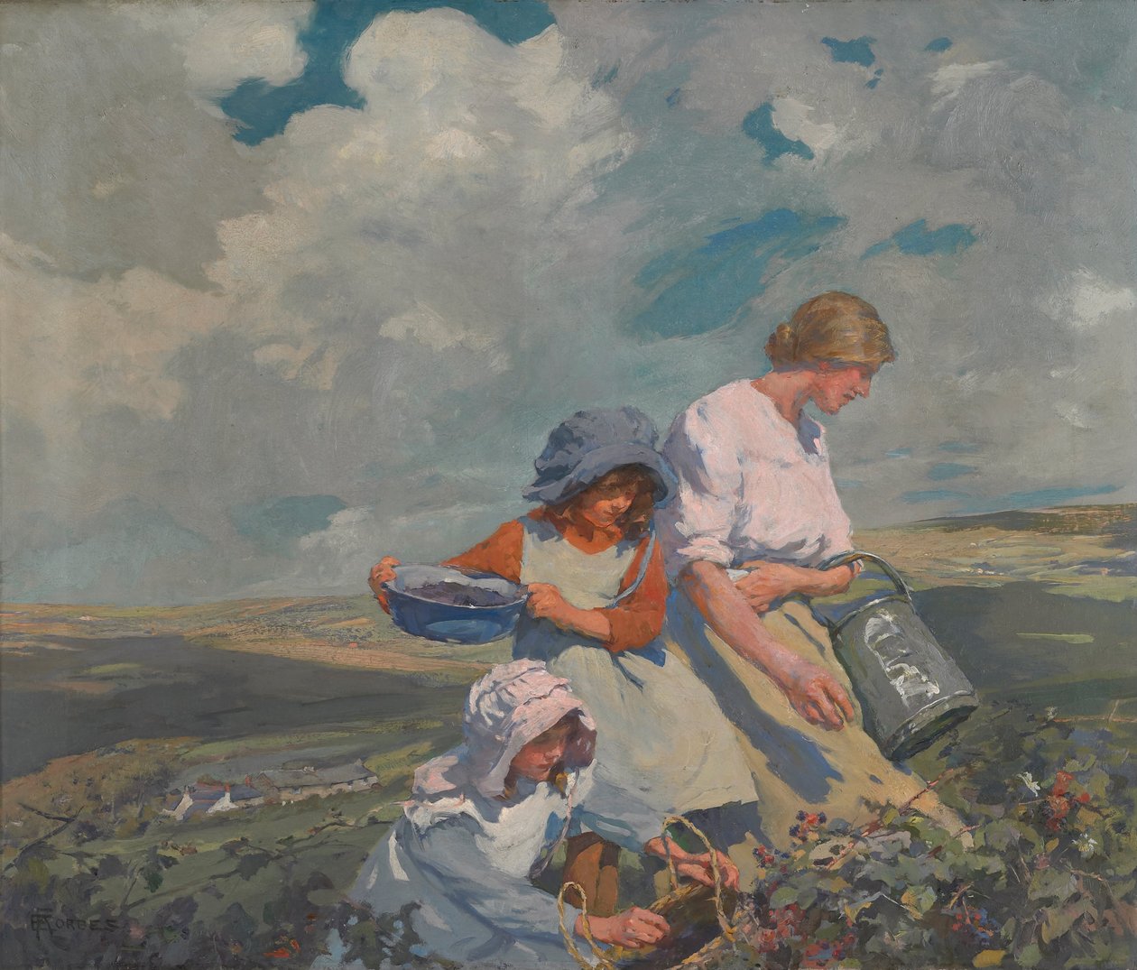 böğürtlen toplama by Elizabeth Adela Stanhope Forbes