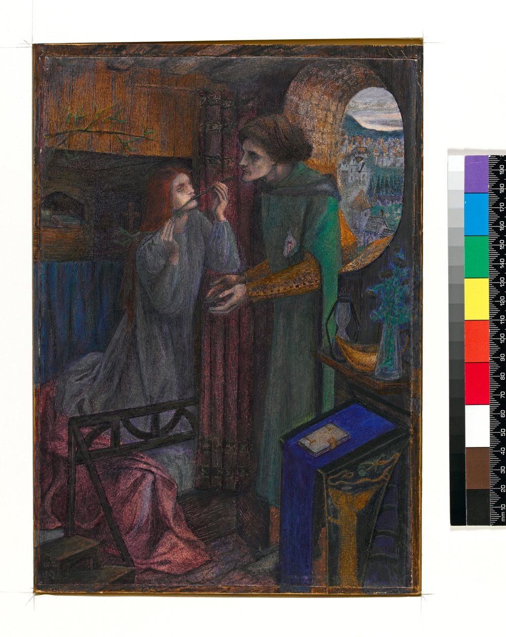 Katip Saunders, 1857 (tuvalet, guaş ve tebeşir) by Elizabeth Eleanor Siddal