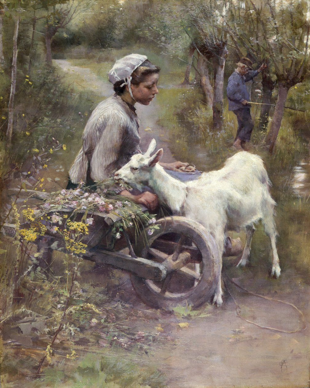 Jean, Jeanne ve Jeannette, exh.1892 (tuval üzerine yağlıboya) by Elizabeth Adela Stanhope Forbes