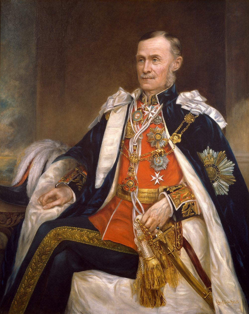 Tümgeneral Sir Owen Tudor Burne GCIE, KSI (1837-1909) by Elizabeth Anne Leslie Melville