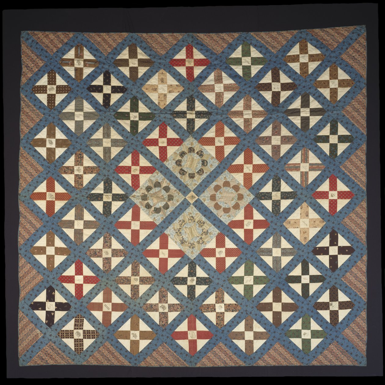 Parça İş İmza Çapraz Dostluk Yorgan by Elizabeth C. Loudenslager