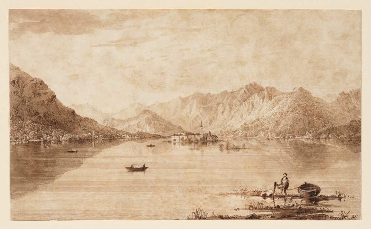 Maggiore Gölü ve Isola Superiore by Elizabeth Frances Batty