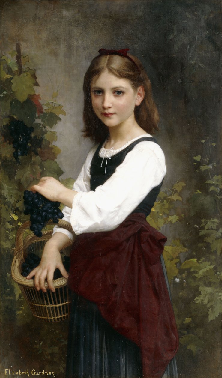 Üzüm Sepeti Tutan Genç Kız, by Elizabeth Jane Gardner Bouguereau