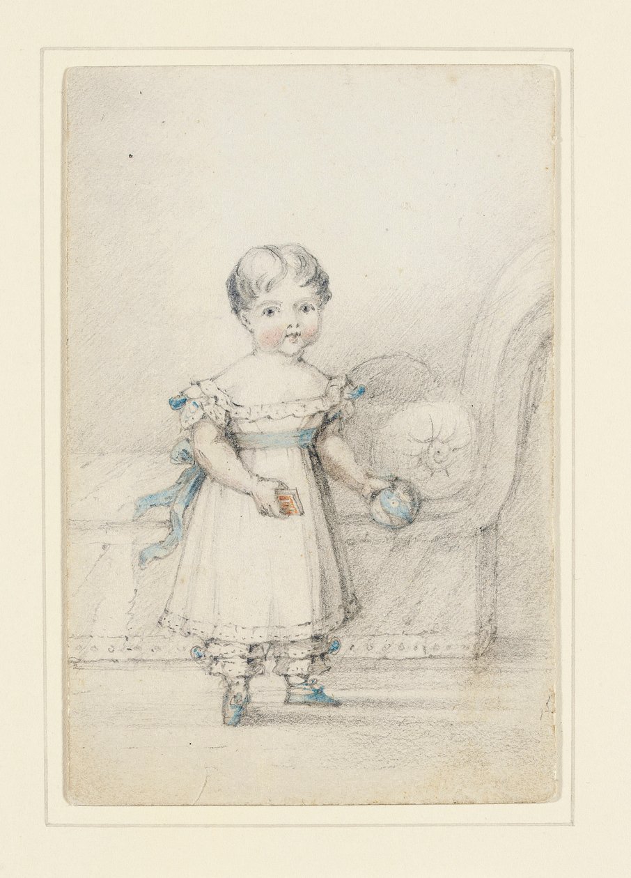 Bir top ile Prenses Victoria, 1822 by Elizabeth Keith Heathcote