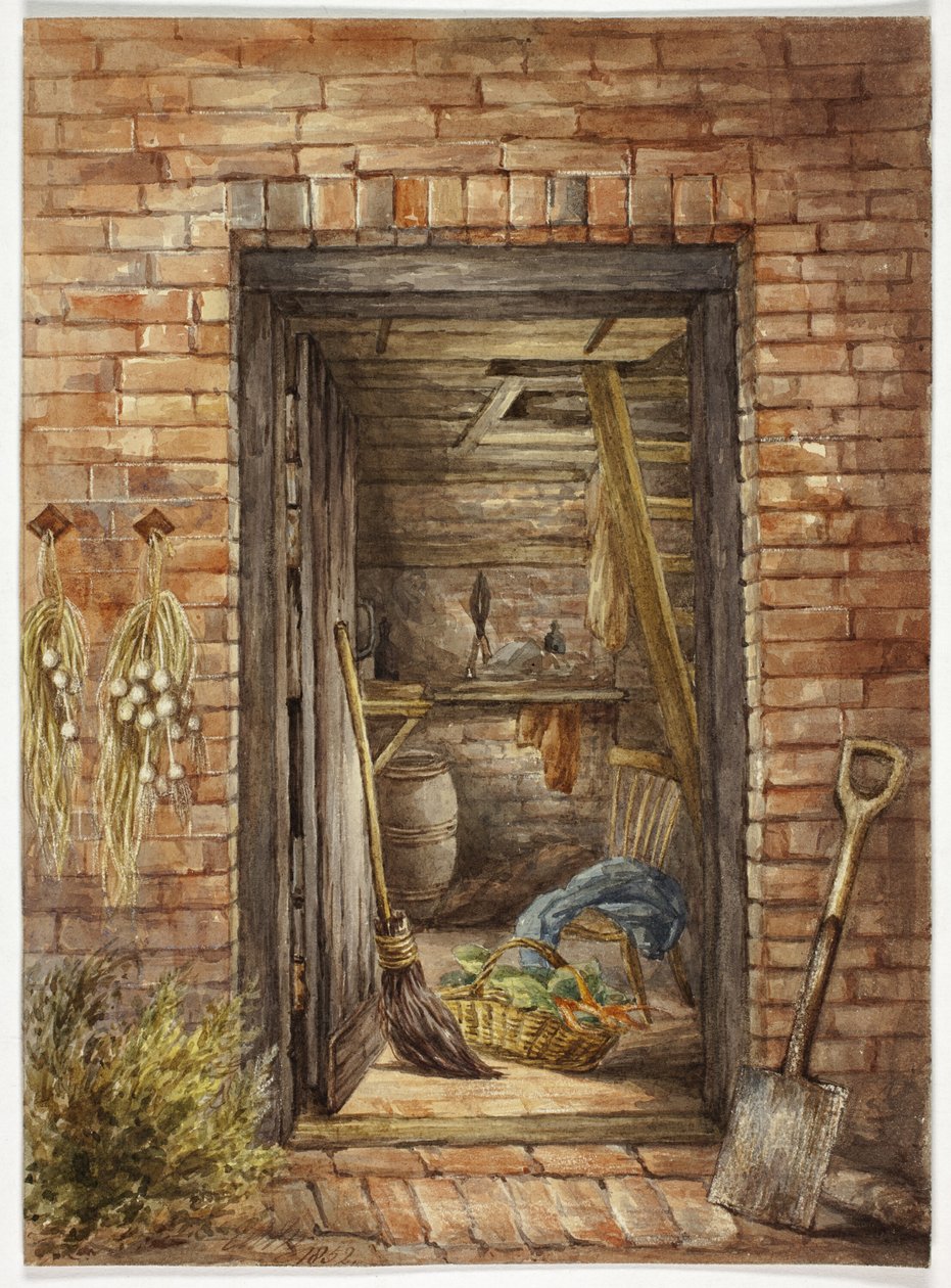 Açık Kapılı ve Kürekli Tuğla Duvar by Elizabeth Murray