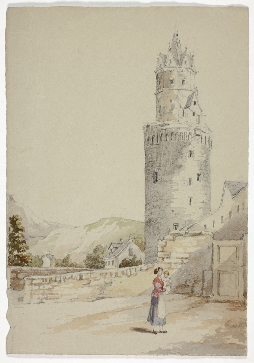 Kule ile Surlu Kasabadan Önce Kadın ve Çocuk by Elizabeth Murray
