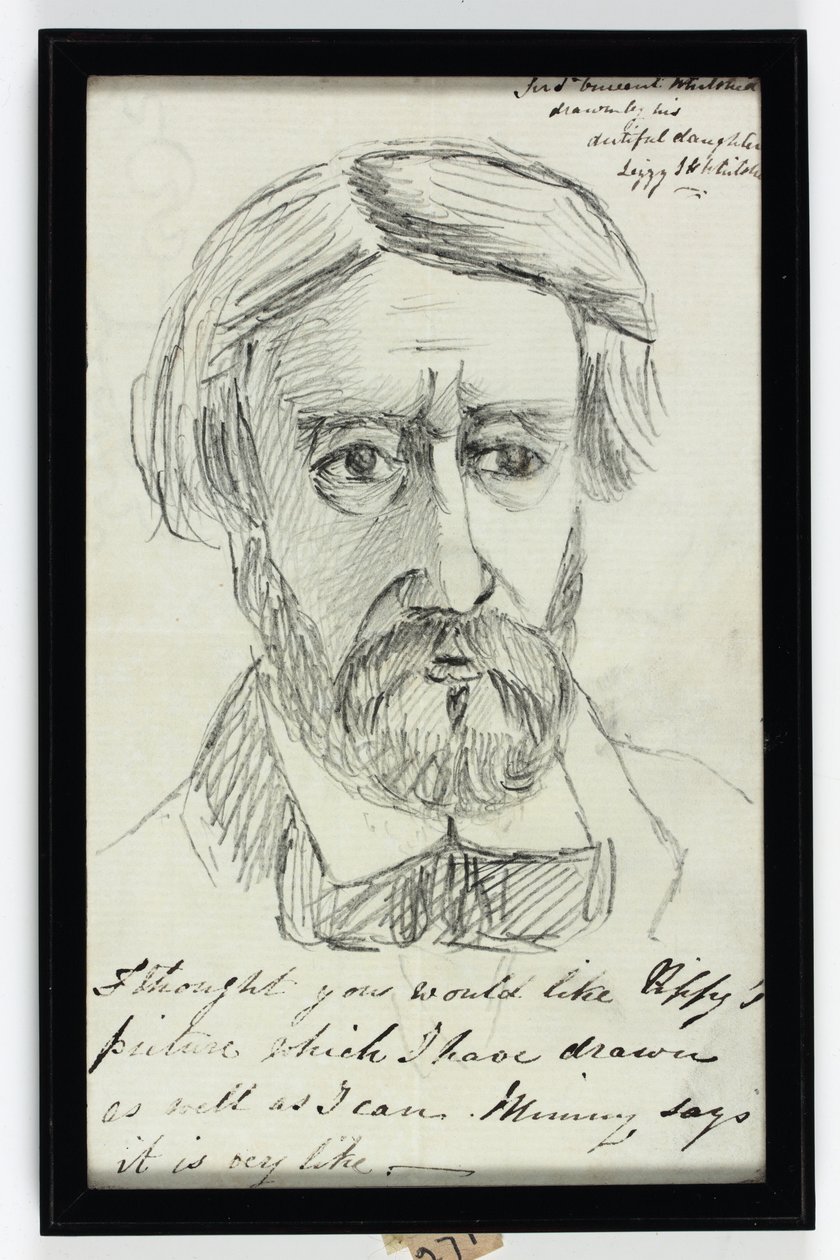 Sir St Vincent Keene Hawkins-Whitshed Bart (kağıt üzerine kalem) by Elizabeth Sophia Hawkins Whitshed