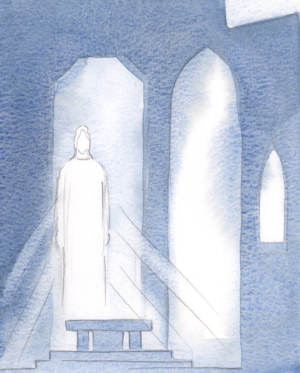 Duadaki tüm iyi şeyler ve tüm hediyeler ve bilgi bize Mesih aracılığıyla gelir, 2000 (kağıt üzerinde w/c) by Elizabeth Wang