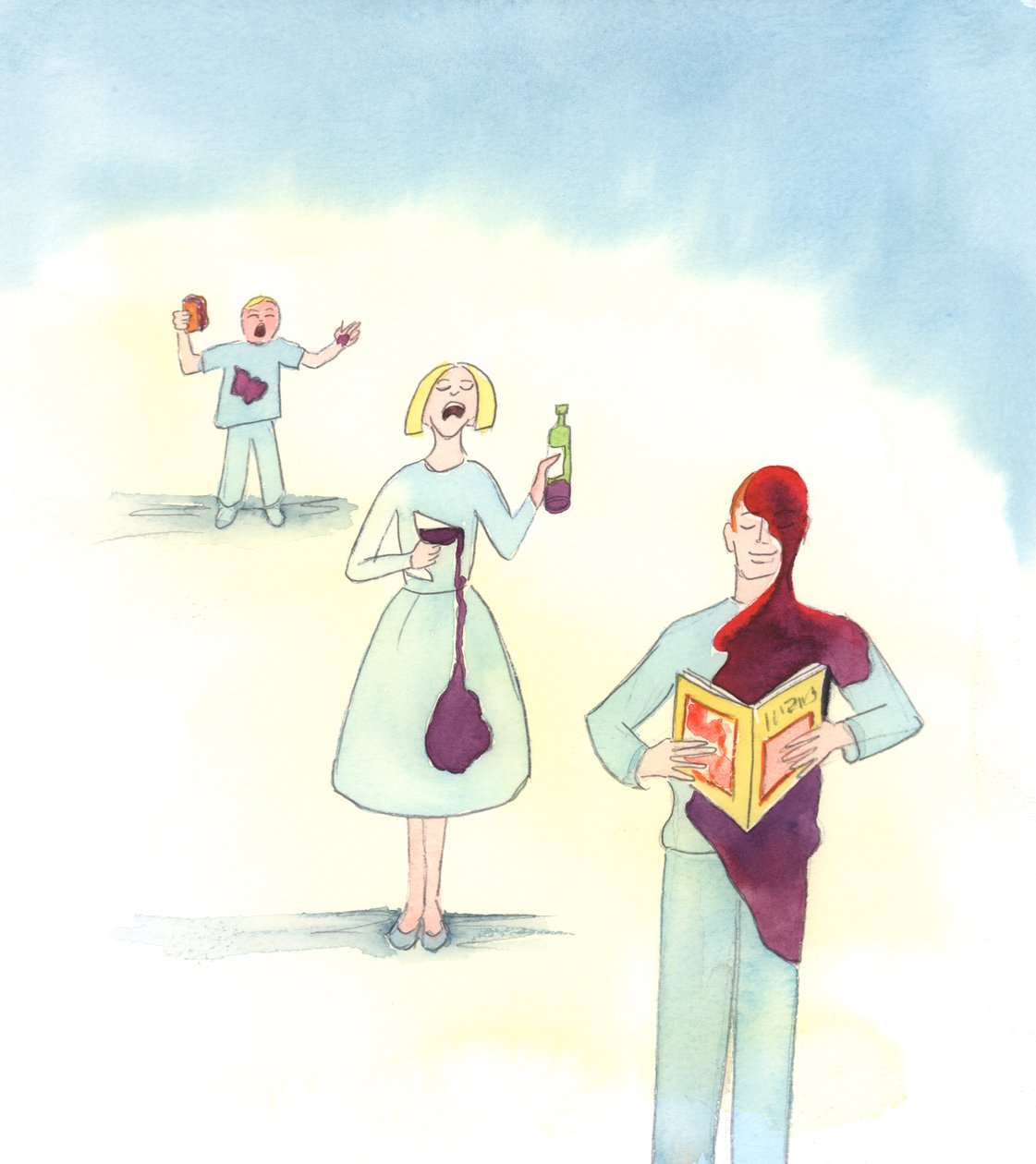 Biz günahlarımızı göremesek de, İsa onları görebilir, 2003 (kağıt üzerinde w/c) by Elizabeth Wang