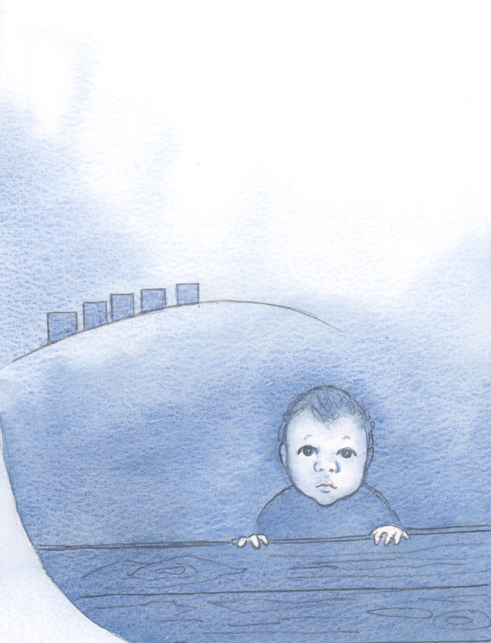 Mesih, bir bebek, gerçek Tanrı ve gerçek insan olarak, sevgi ve sıcaklığı bekleyerek başkalarına tabiydi, 2000 (kağıt üzerinde w/c) by Elizabeth Wang