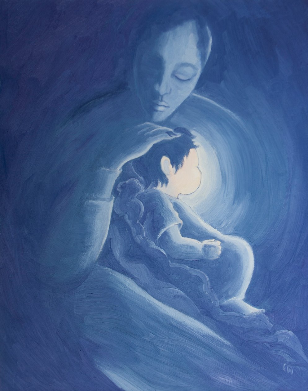 Baba Tanrı bizi şefkatli ve bitmeyen bir sevgiyle çocukları gibi seviyor, 2002 (gemide petrol) by Elizabeth Wang