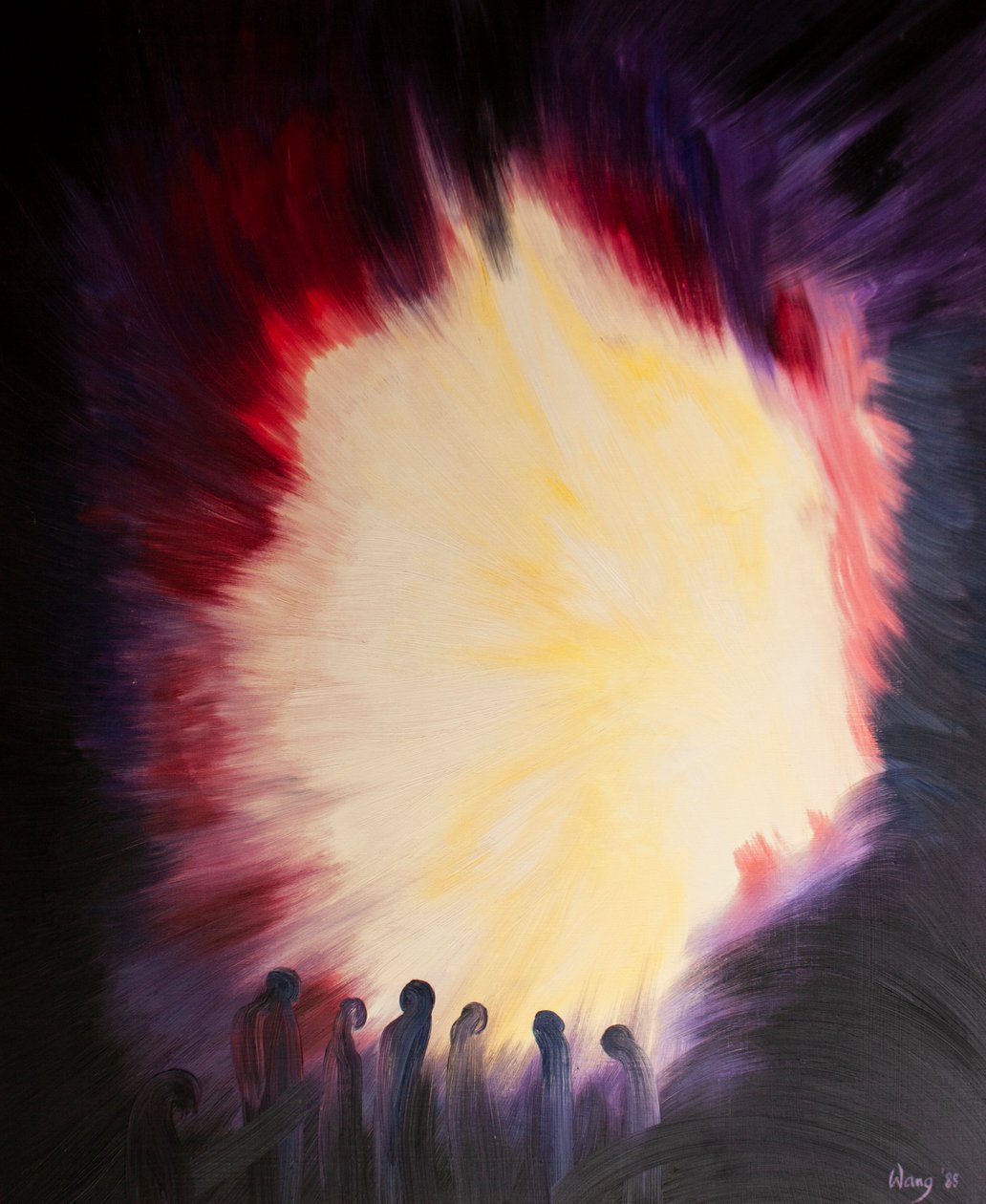 Duanın karanlığında sebat edersek, Allah sonunda bizi nuruna ve hikmetine ulaştıracaktır, 2000 (gemide yağ) by Elizabeth Wang