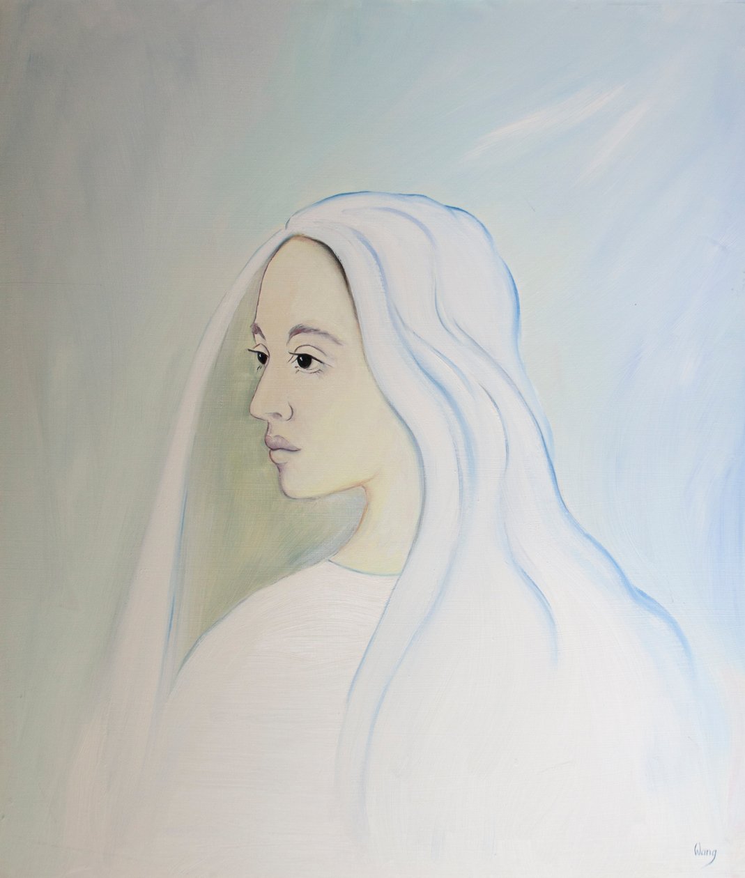 Cennette Bakire Meryem, oğlunun yeryüzünde olan her şeyle ilgili endişesini paylaşıyor, 2000 (gemide petrol) by Elizabeth Wang