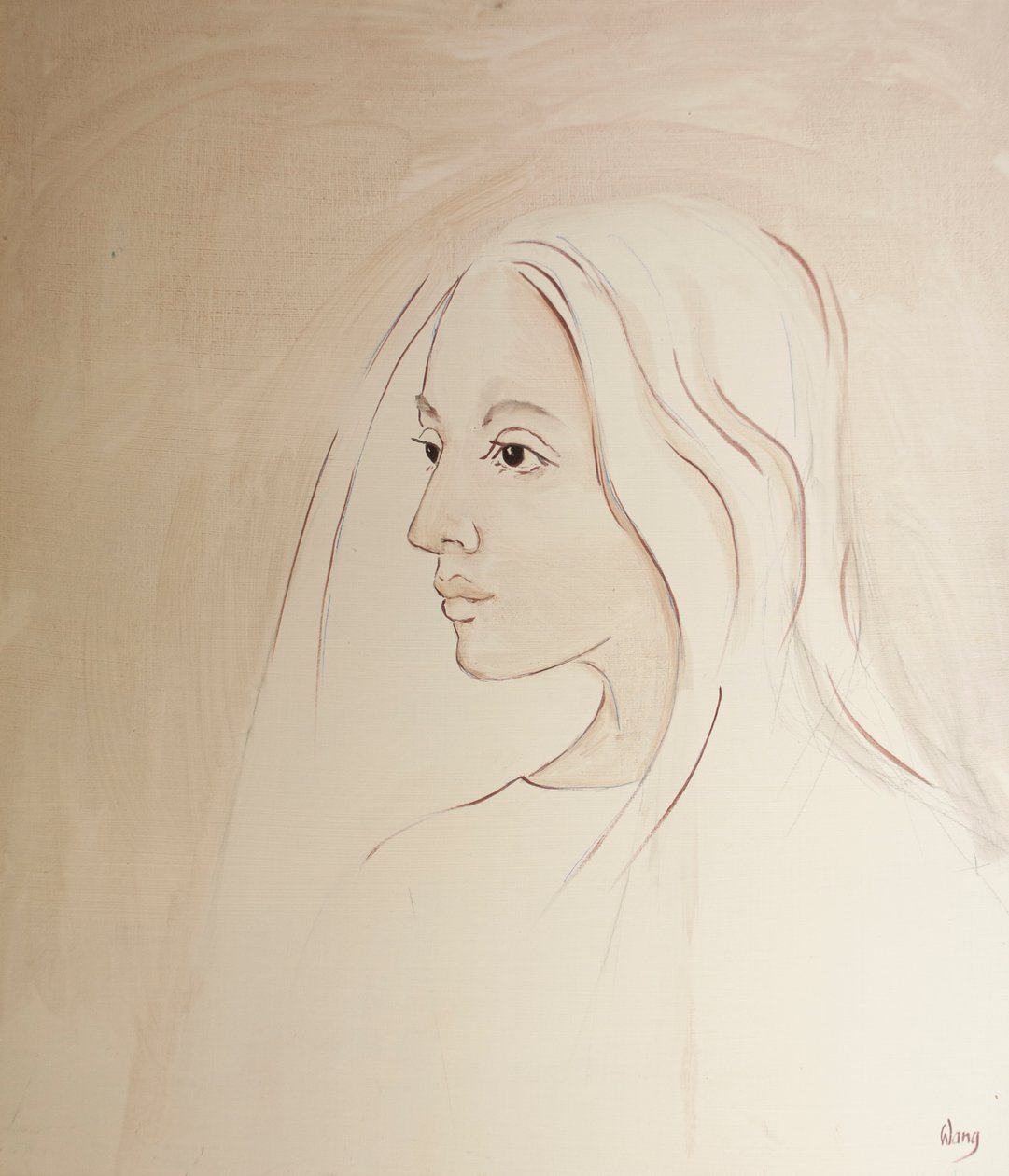 Cennette Bakire Meryem, oğlunun yeryüzünde olan her şeyle ilgili endişesini paylaşıyor, 2000 (gemide petrol) by Elizabeth Wang