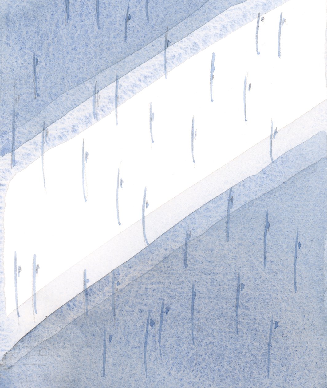 Akşam ışığında, her yaratık, hak ettiği yerde ve harika hareketlerle, Cennetteki meleklerin görkemli dansını yankıladı, 2000 (kağıt üzerinde w/c) by Elizabeth Wang