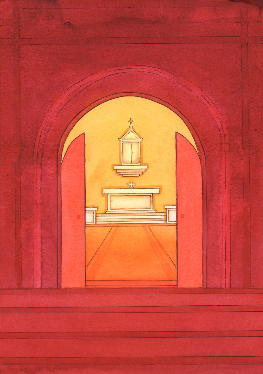 İsa Mesih, 2004 (kağıt üzerinde w/c) Çadırdaki Kutsal Ayin