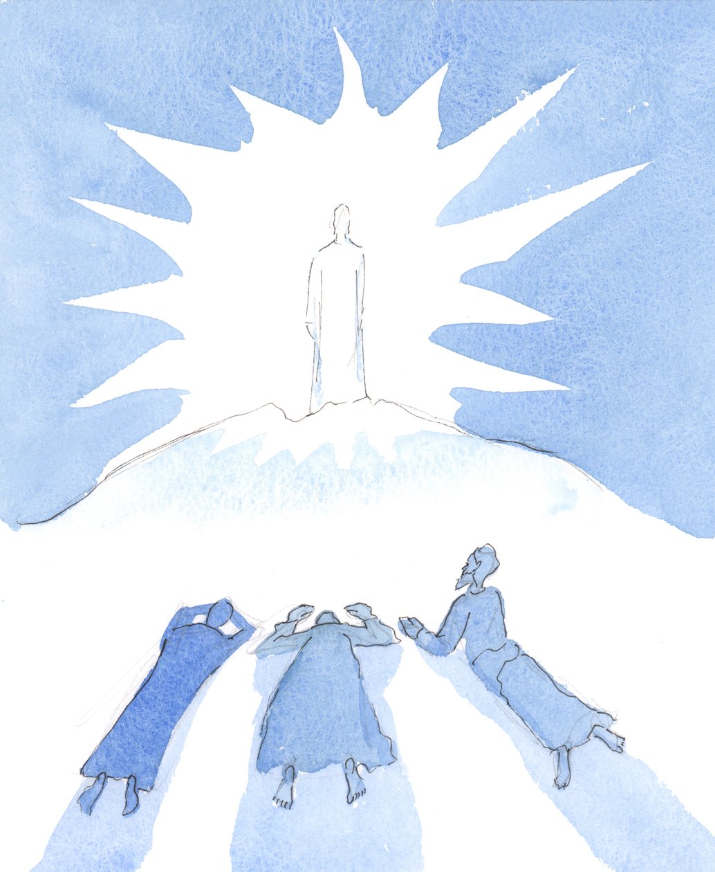 İsa İlahi Bir Kişidir, 2004 (kağıt üzerinde w/c) by Elizabeth Wang