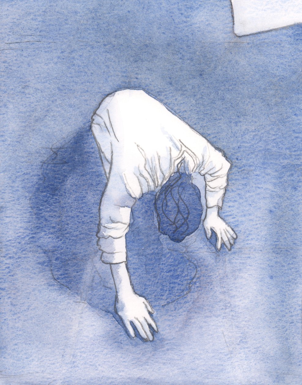 İsa, Getsemani Bahçesinde Cennetteki Babasına acı içinde dua etti, 2000 (kağıt üzerinde w/c) by Elizabeth Wang