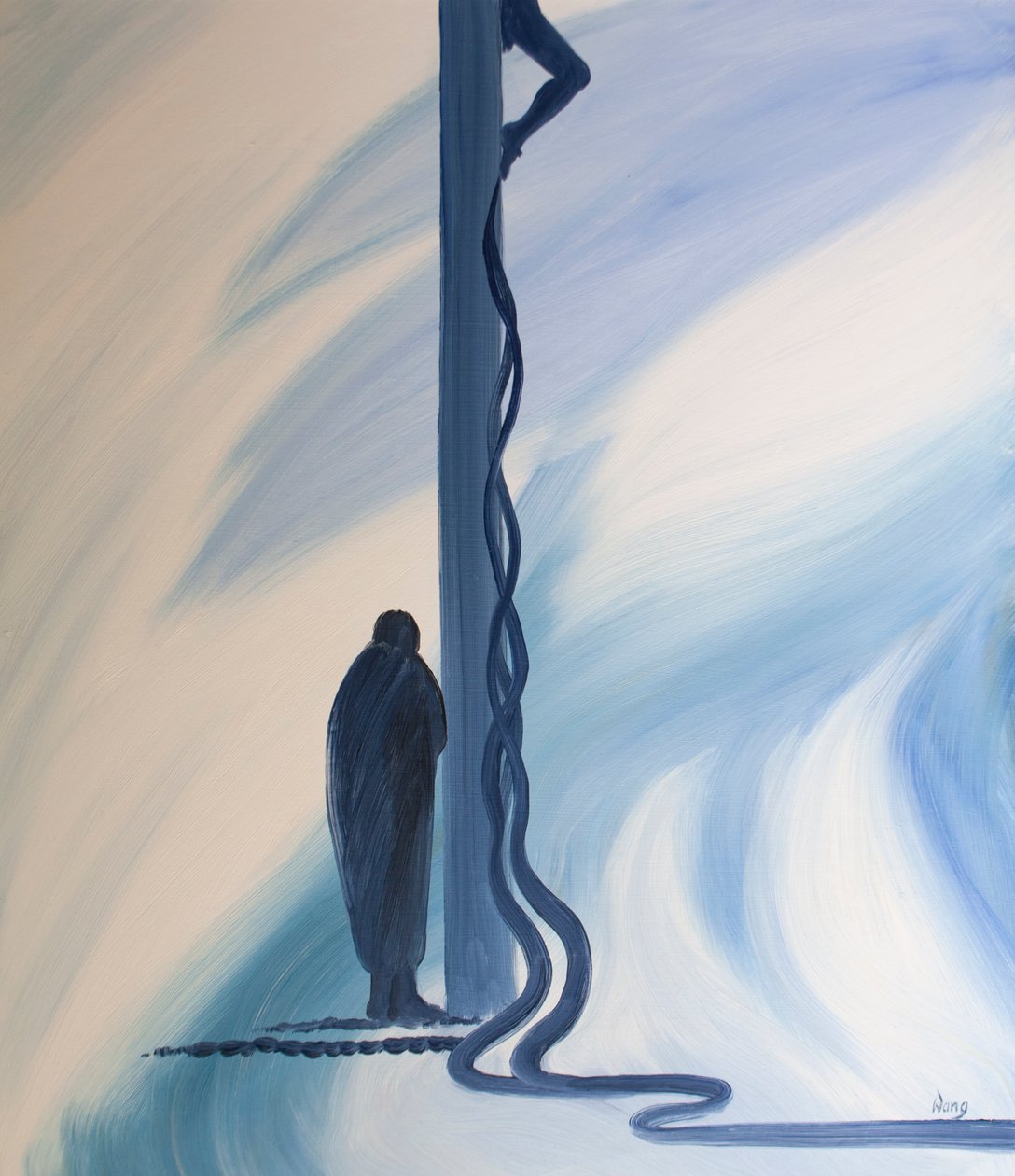 İsa Mesih, bizi günahlarımızdan kurtarmak için Kıymetli Kanını çarmıhta döktü, 2001 (gemide petrol) by Elizabeth Wang