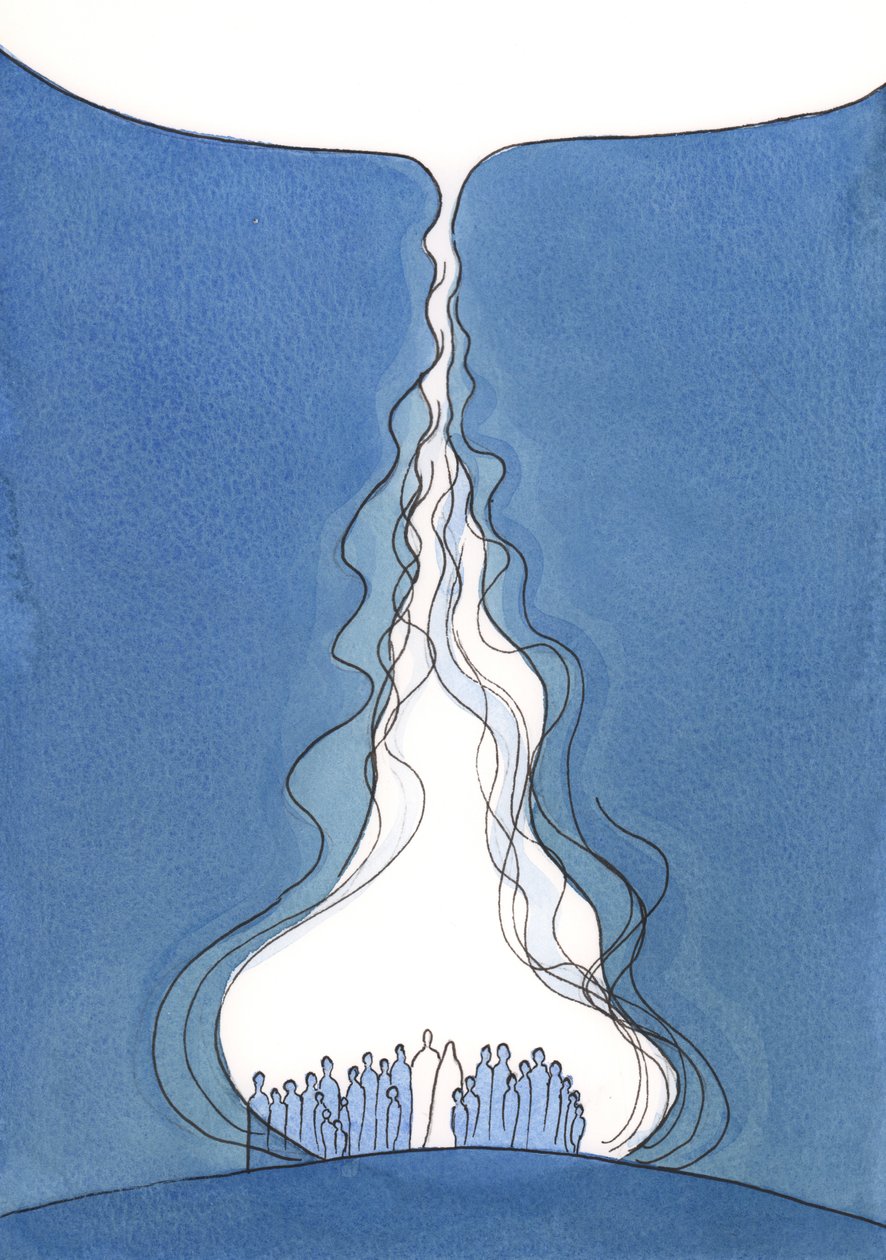 Duanın Büyük Alevi., 2001 (kağıt üzerinde w/c) by Elizabeth Wang