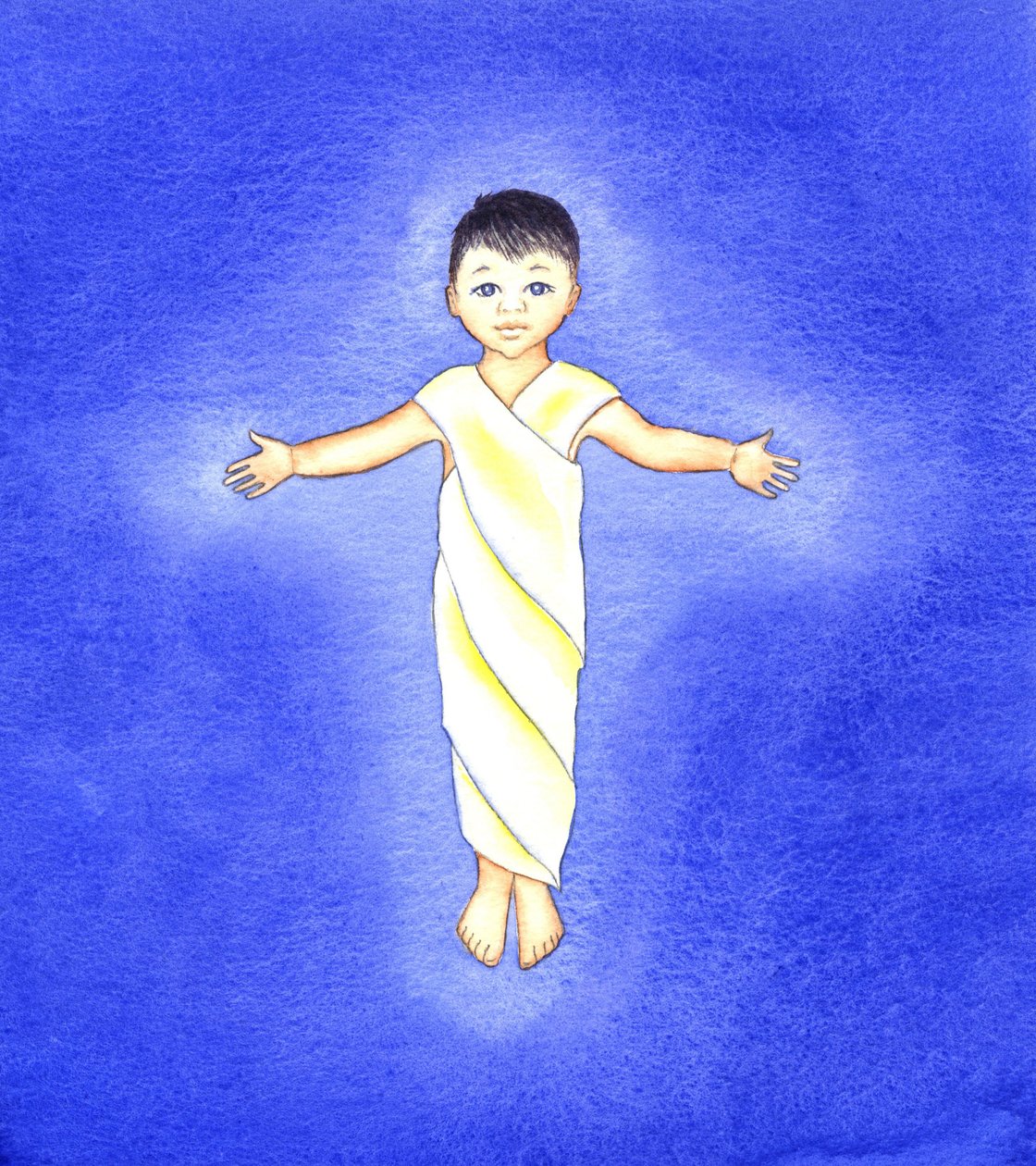 Bebek İsa, 2001 (kağıt üzerinde w/c) by Elizabeth Wang