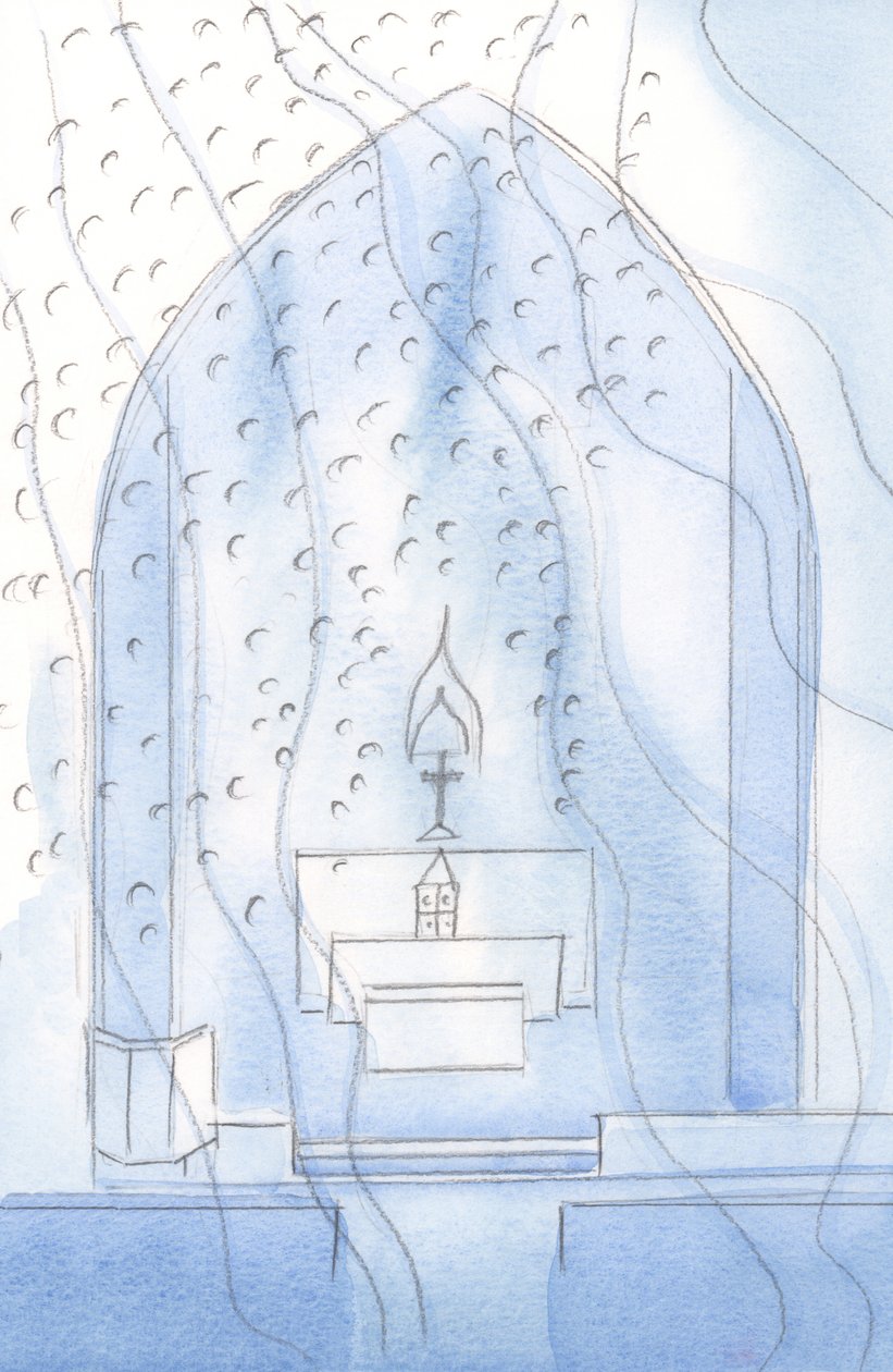 Cennetin şanlı azizleri bize çok yakındır. Eucharistic kutlamamızda yer alıyorlar, 2002 (kağıt üzerinde w/c) by Elizabeth Wang