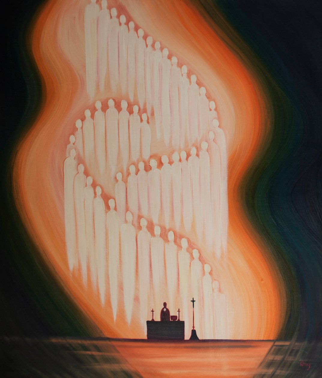 Azizler her Ayin sırasında bizimle birliktedir, 2001 (gemide petrol) by Elizabeth Wang