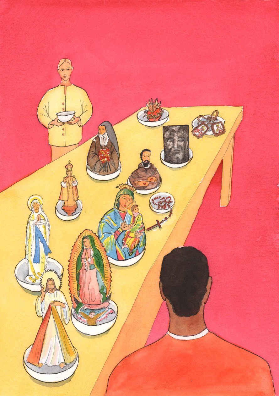 Kilisenin öğretilerini tüm Katolikler takip etmelidir, 2003 (kağıt üzerinde w/c) by Elizabeth Wang