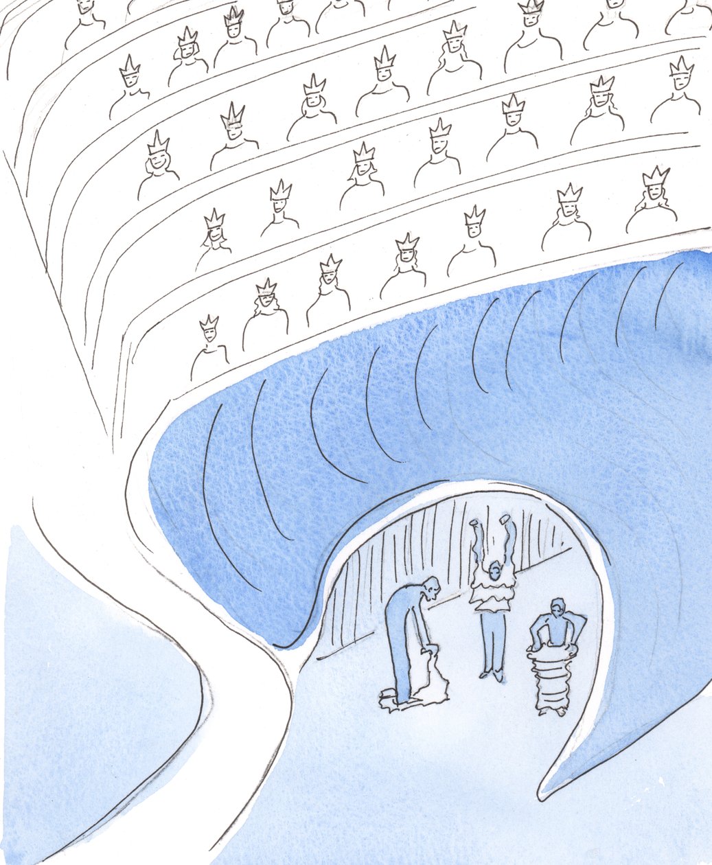 Cennetten çok uzak olmayan, insanların Cennete hazırlanmak için geldikleri Araf adında bir yer var, 2004 (kağıt üzerinde w/c) by Elizabeth Wang