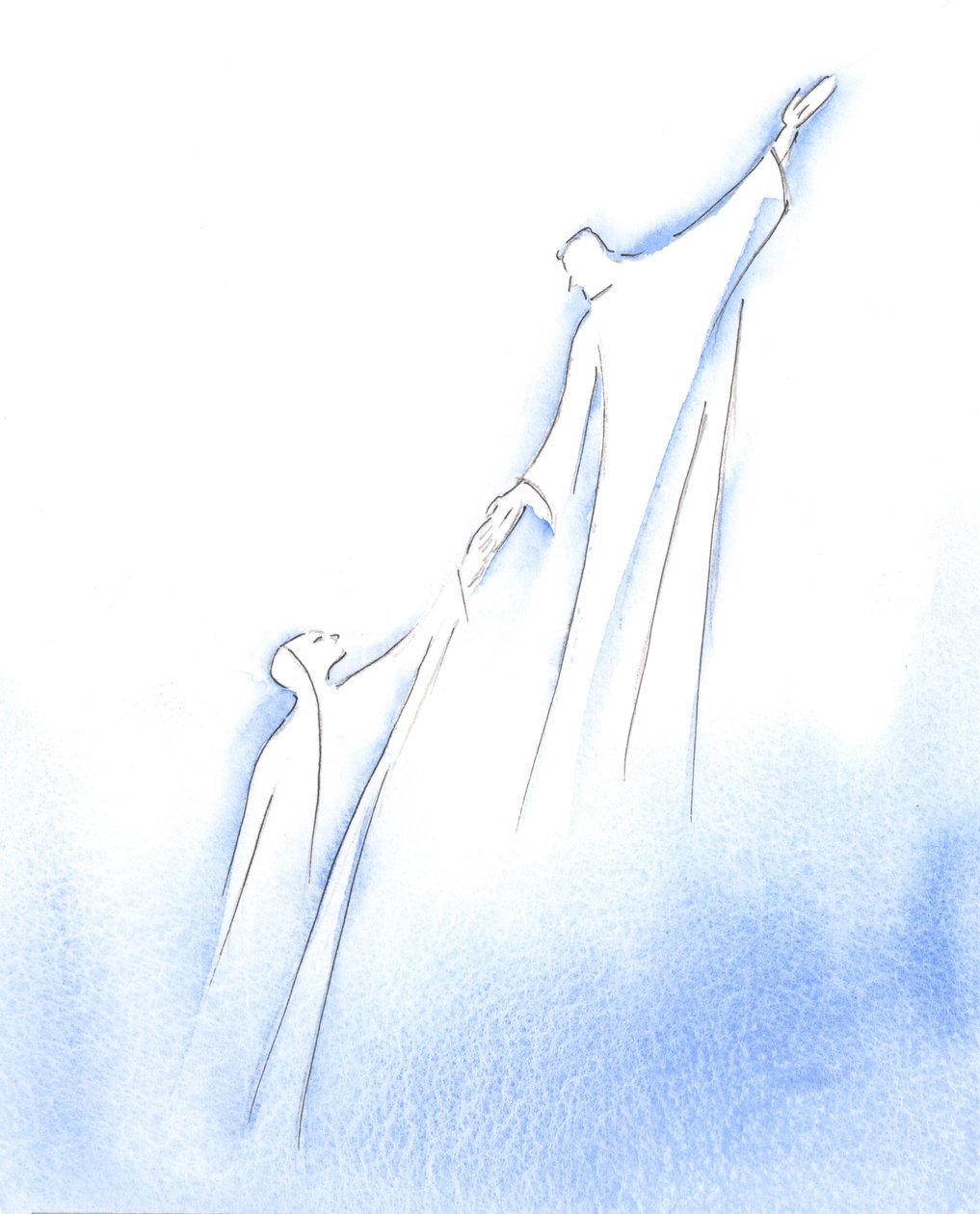 Kutsal Bakire Meryem hayatının sonuna ulaştığında, sevgili Oğlu İsa tarafından şana yükseltildi, 2002 (kağıt üzerinde w/c) by Elizabeth Wang