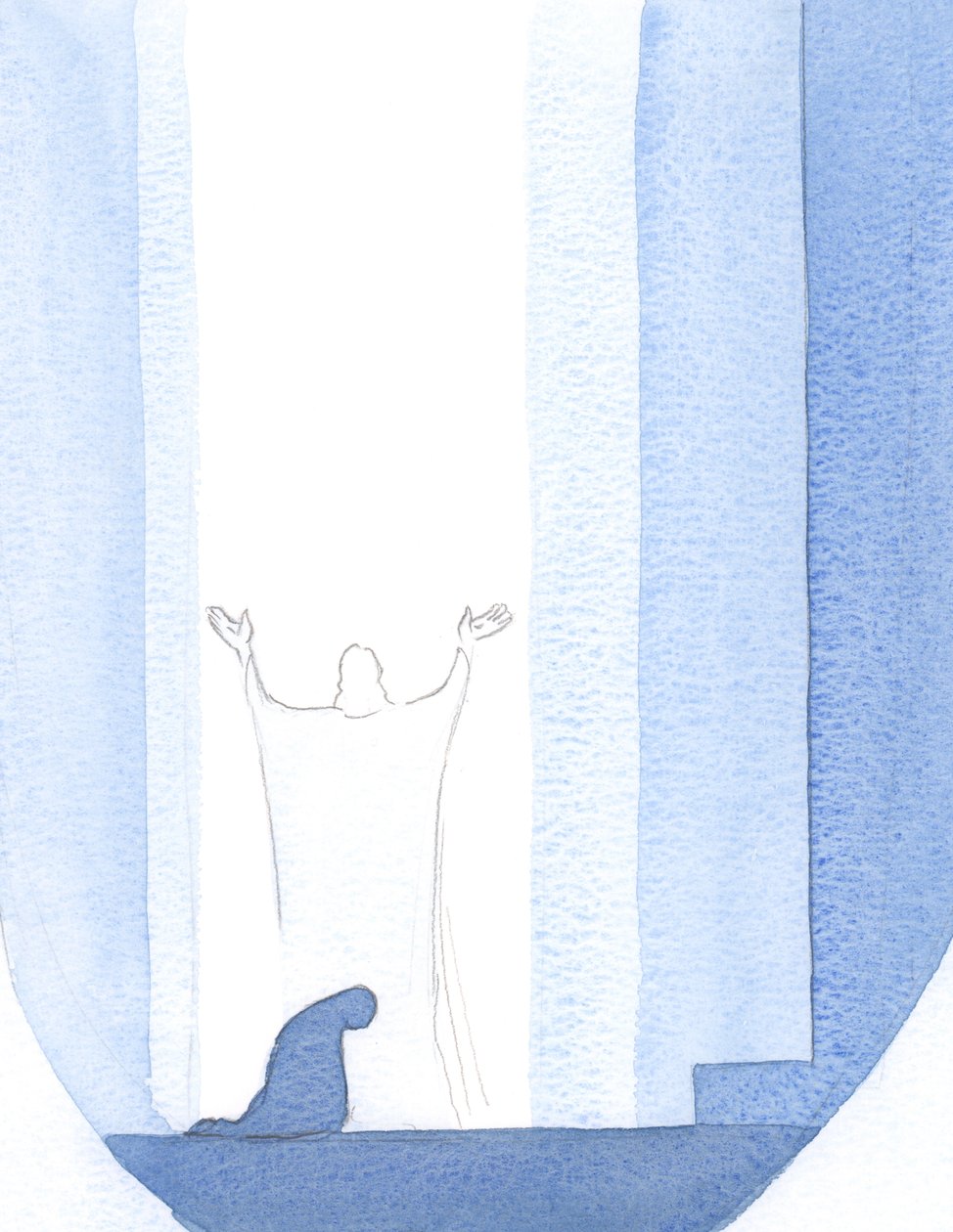 Mesih ile duamız değerlidir, 2000 (kağıt üzerinde w/c) by Elizabeth Wang