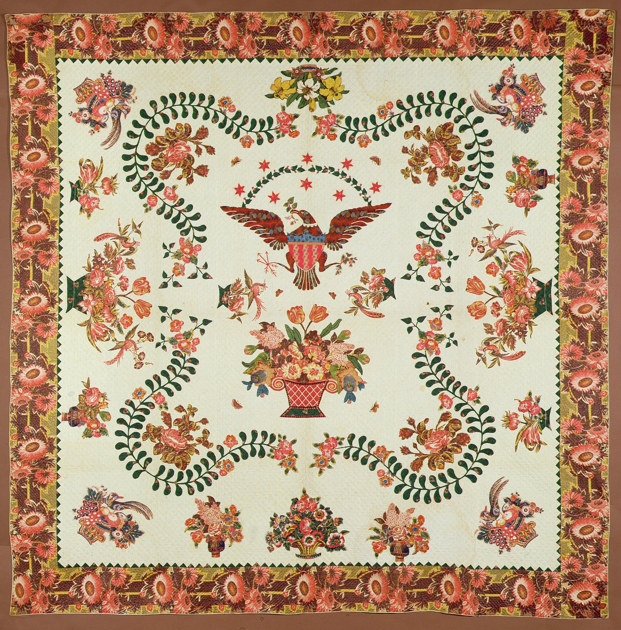 Yorgan, c.1825 (aplike pamuklular) by Elizabeth Welsh