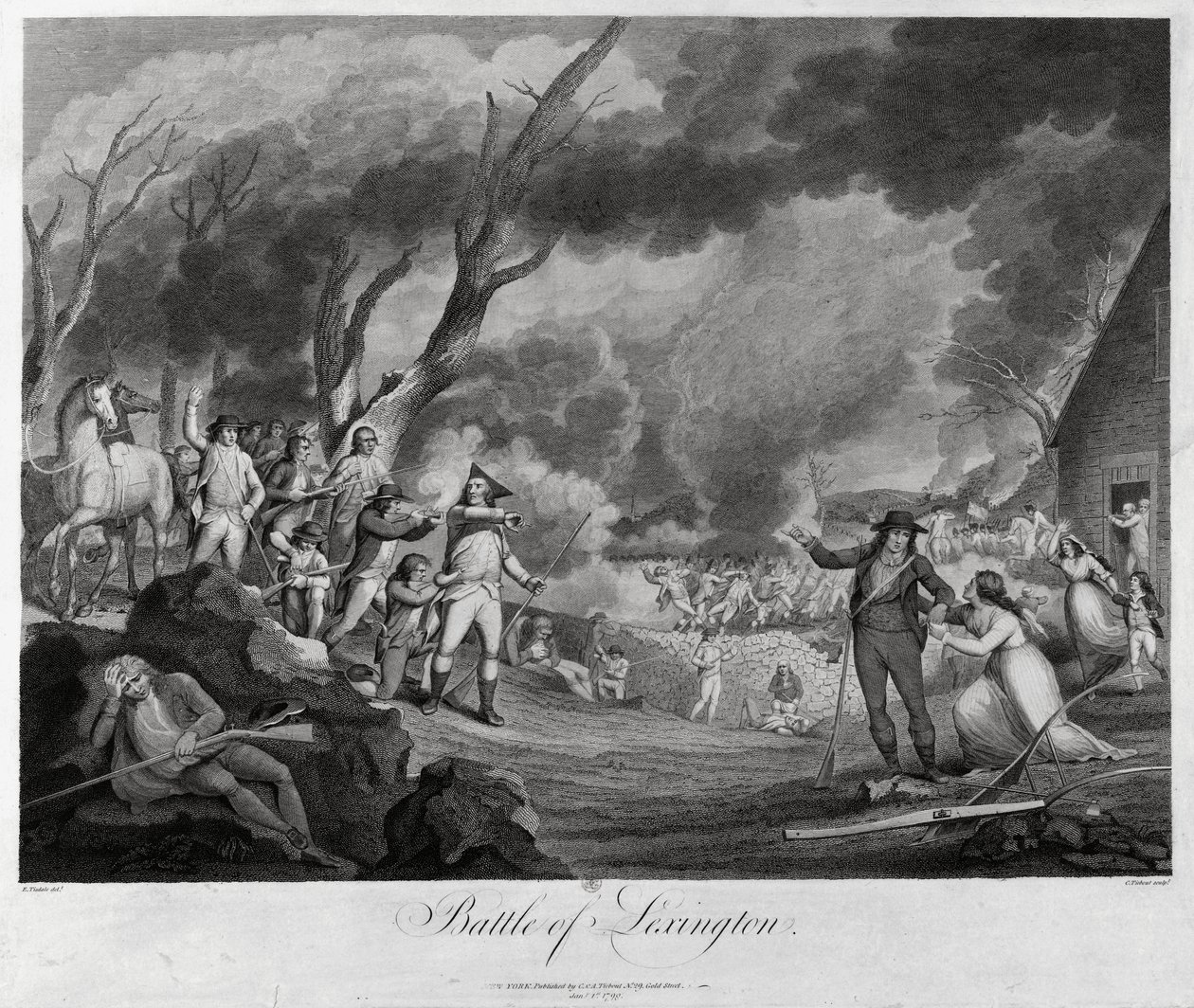 Lexington Savaşı, 19 Nisan 1775 by Elkanah Tisdale