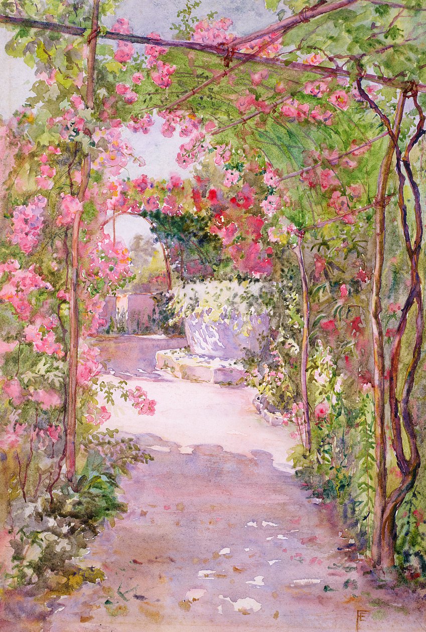 Bir Gül Arbor ve Eski Kuyu, Venedik by Ellen Fradgley