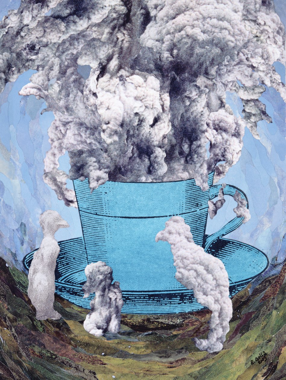 İkindi Çayı, 2003 (kolaj) by Ellen Golla
