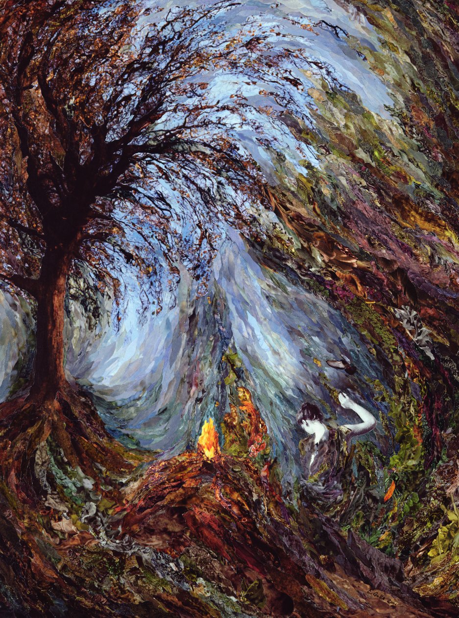 Kazanan sensin, 2001 (kağıt mozaik kolaj) by Ellen Golla
